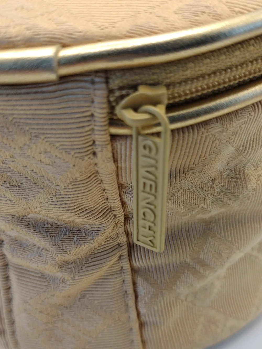 Vintage Givenchy Organza Parfums Cylindrical Cosmetic Toiletry Travel Bag